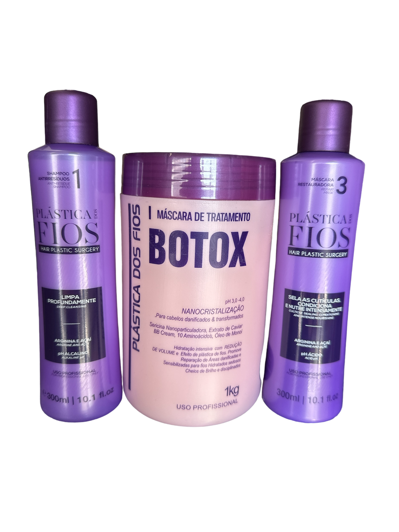 Kit de Botox Hidratante Y Shampoo  Plastica dos Fios