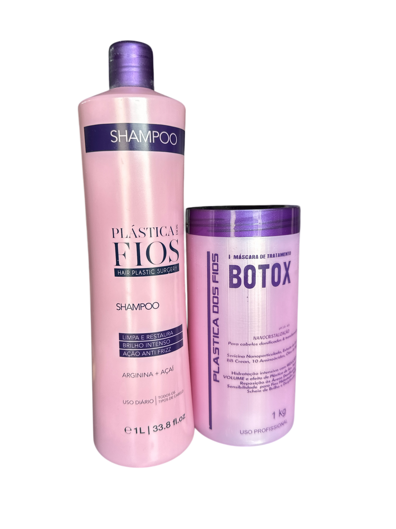 Plastica dos Fios Deep Cleansing Shampoo Plus Hair Botox Kit