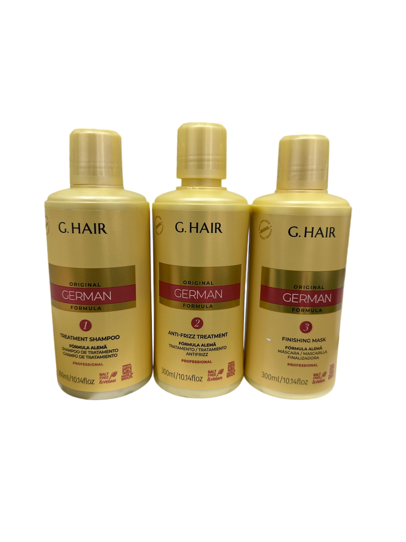 G HAIR GERMAN HAIR SMOOTHING KIT 3 x 250ml/8.5fl.oz.