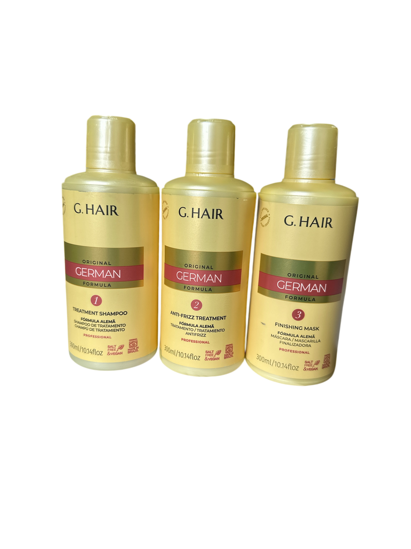 G HAIR GERMAN HAIR SMOOTHING KIT 3 x 250ml/8.5fl.oz.